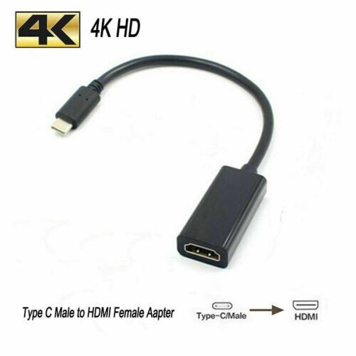 USB Type C & Male To HDMI Female Adapter Cable For Cell Phone Tablet HDTV US gallery