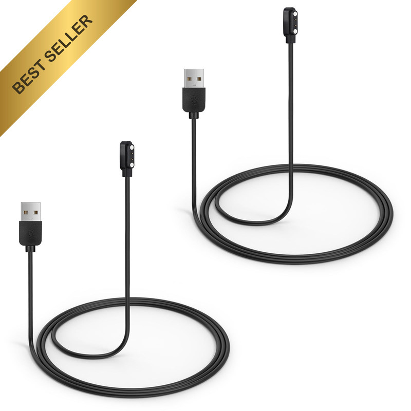 2 Pack Magnetic Charger Cable for DINJOO Bark Collar USB Charging Cord Black