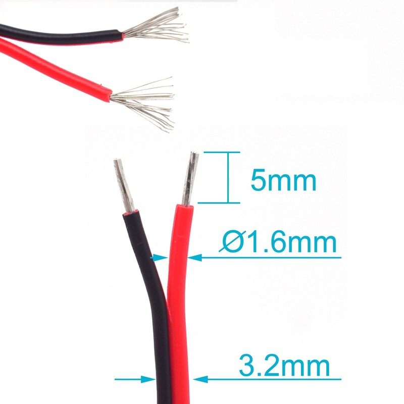 1M/3.3FT Single 20AWG USB Pigtail 2 Wire,USB 2.0 Plug to 2Pin Bare Wire Open ... gallery