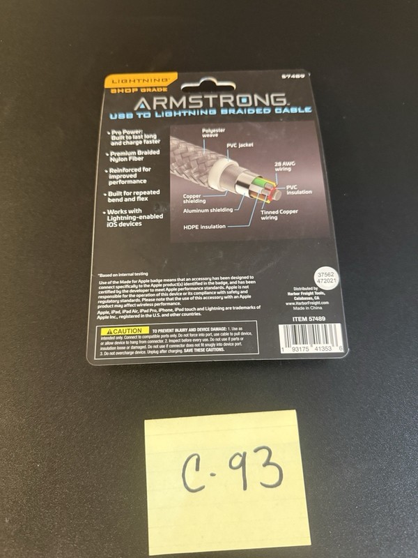 Armstrong USB to Braided Cable -6ft. Cable- iPhone/iPad/iPod - #57489 gallery