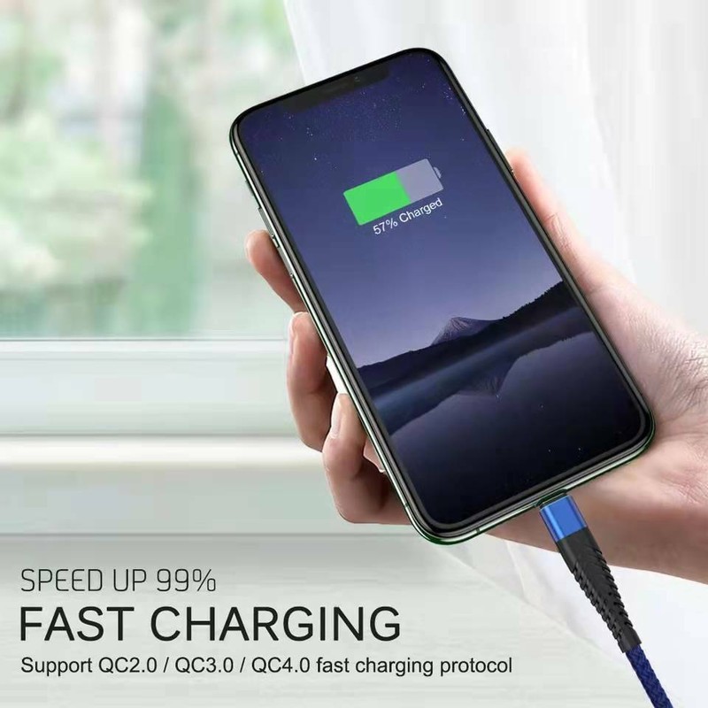 Heavy Duty Braided USB C Type-C Fast Charging Data Sync Charger Cable Long Cord gallery