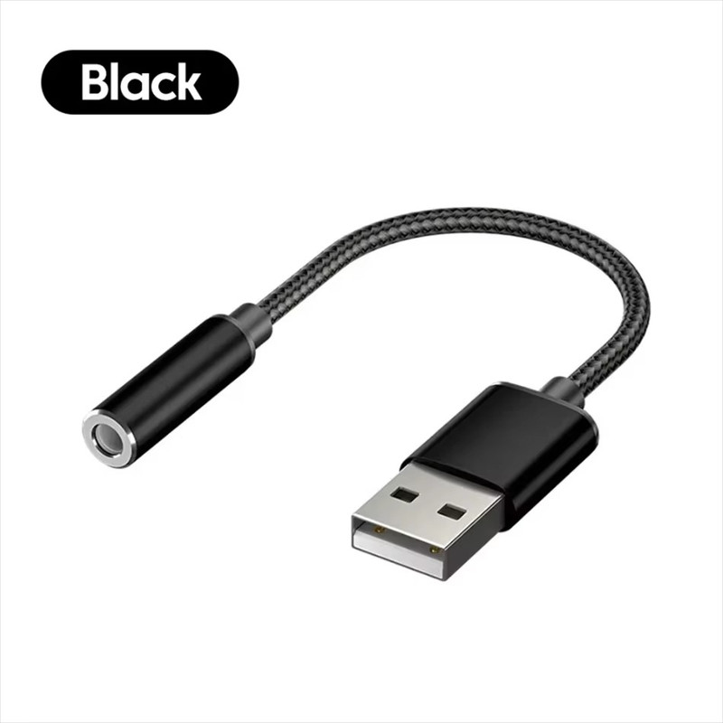 New USB Type A To 3.5mm AUX Female Audio Headphone Jack Cable Adapter Lot
