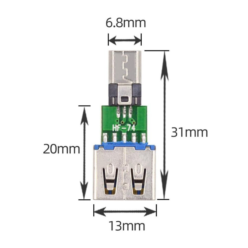 5pcs/lot USB 2.0 Micro 5Pin Male Connector to USB Type-A Female OTG Data Conv... gallery