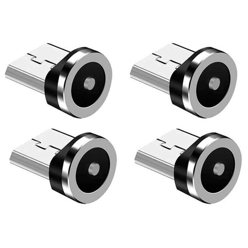 4X Round Magnetic Cable Plug 8 Pin USB Plugs Fast Charging Phone Magnet 6325