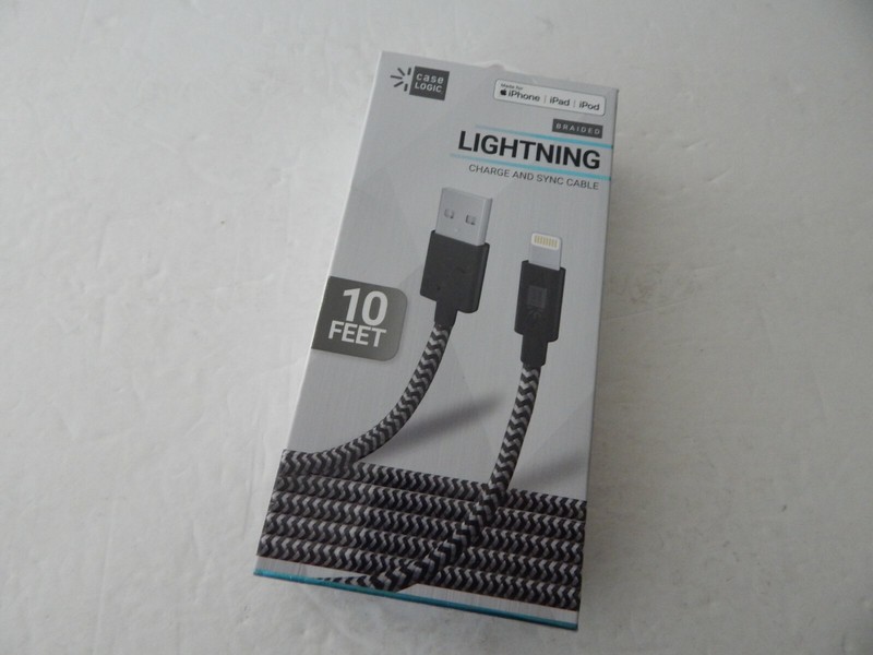Case Logic Universal MFi Certified Lighting Charge & Sync Cable 10 Feet Black