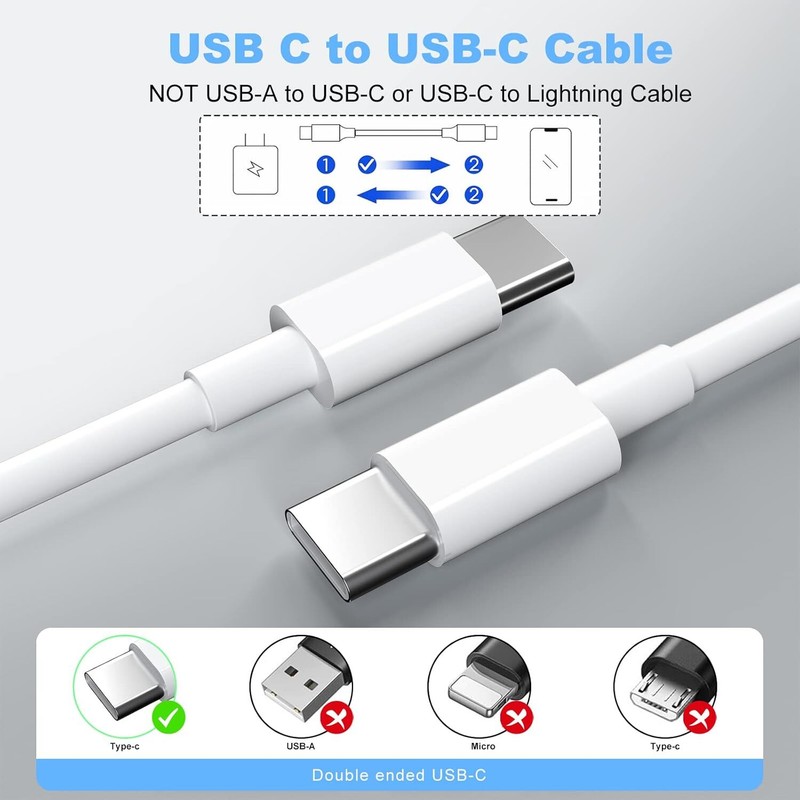 Type C 40W Fast Charger Block PD USB C Cable For iPhone Air 17 16 15 Pro Samsung gallery