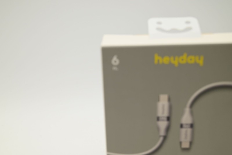 NIB Heyday Soft-Touch Fast Charging Cable Grey 6ft USB C to USB C gallery