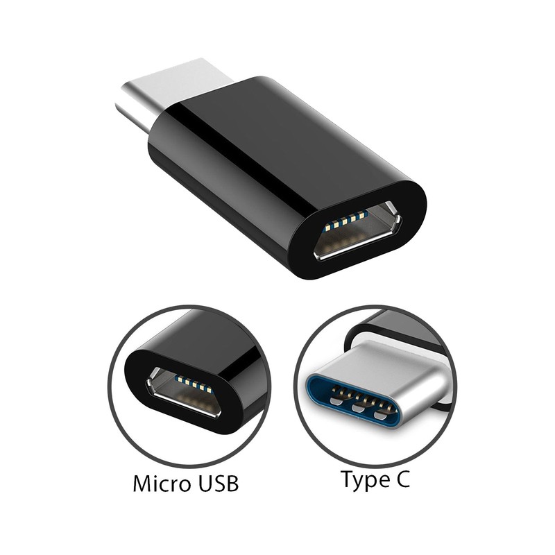 Type-C Adapter Micro USB Female to USB C Male Connector Data Sync Fast Charging