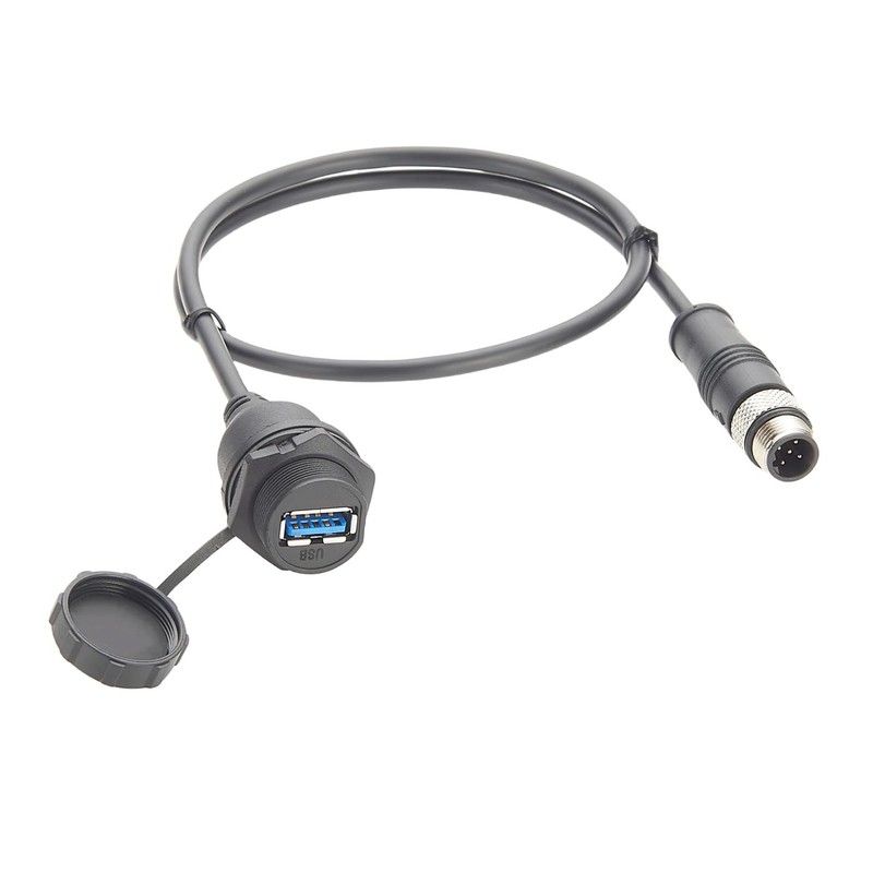 IP67 Industrial USB 3.0 Connection Cable USB A Female Socket to M12 5Pin B Co... gallery