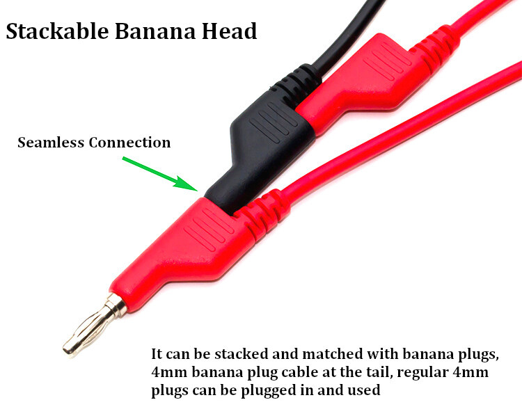 Solderless Banana Plug Male to Male Cable Multimeter Test Jumper Wire 1000V/15A gallery