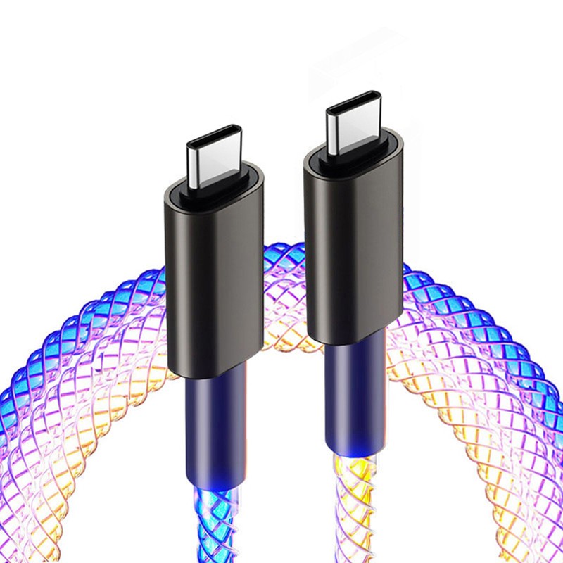 6A Fast Charging Data Cable RGB Dazzling Color Light for iPhone/Type-C/Android gallery