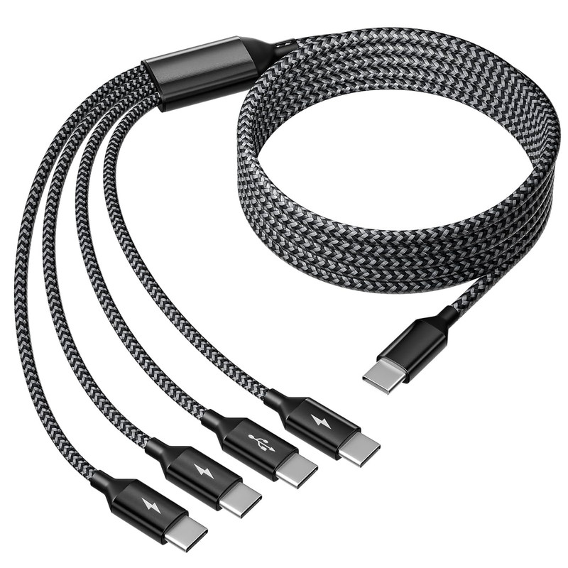 USB C Splitter Multi Charging Cable, Dual Type C Charger Cord,4 in 1 Multiple Ny