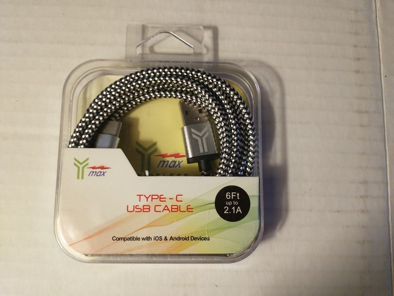 Lot of 3 Type-C USB Cable - 6 foot New In Package Compatible With iOS & Android gallery