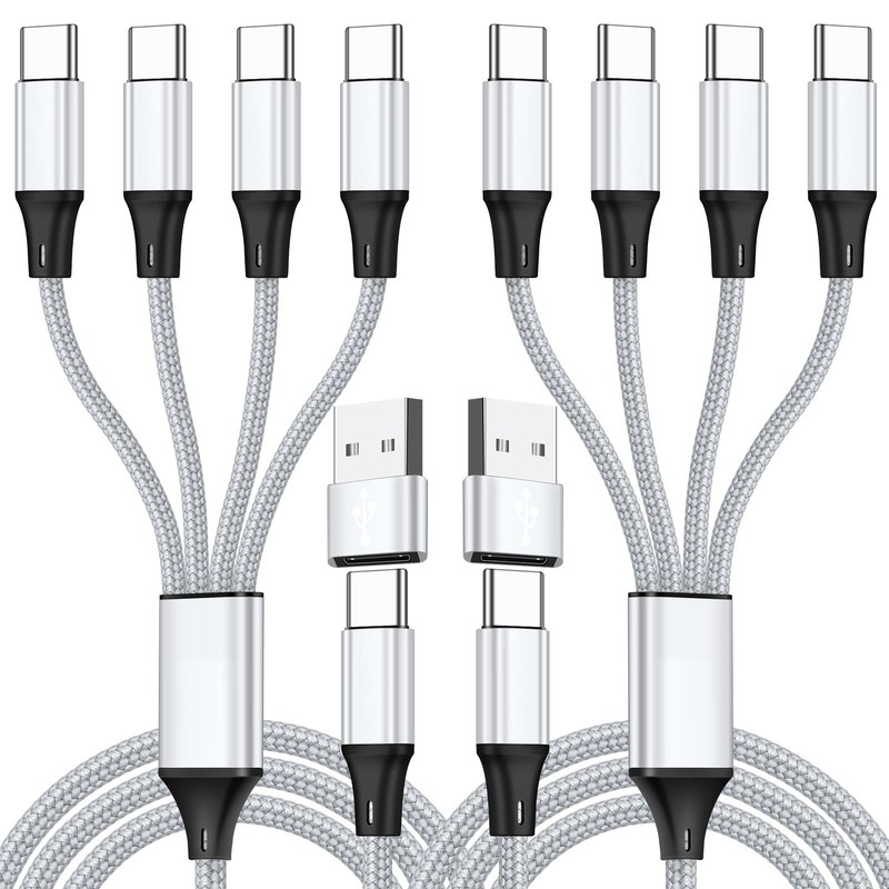 USB C Splitter Multi Charging Cable,USB A/C to USB C QC 3.0 Fast Charging[2Pa…