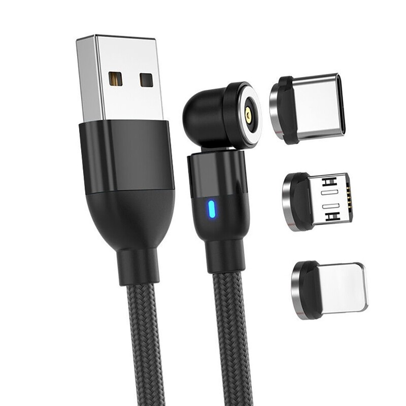 360 Cable-Rotate 2m Phone Charger – Made of Durable Nylon Braid – Fast