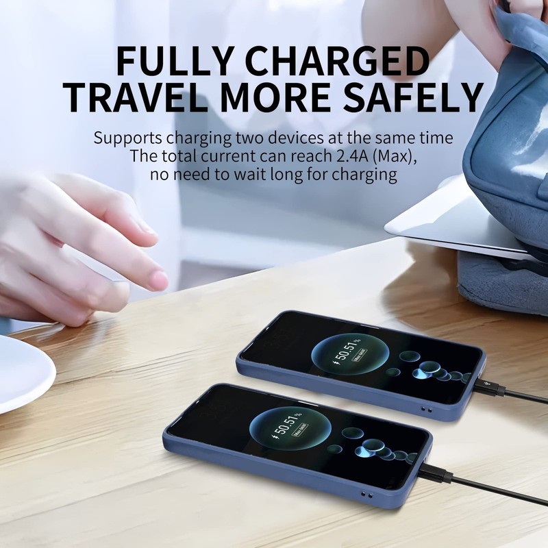 1Ft Multi Charging Cable, 2 in 1 USB 2.0 A to USB Type C and Micro USB Chargi... gallery