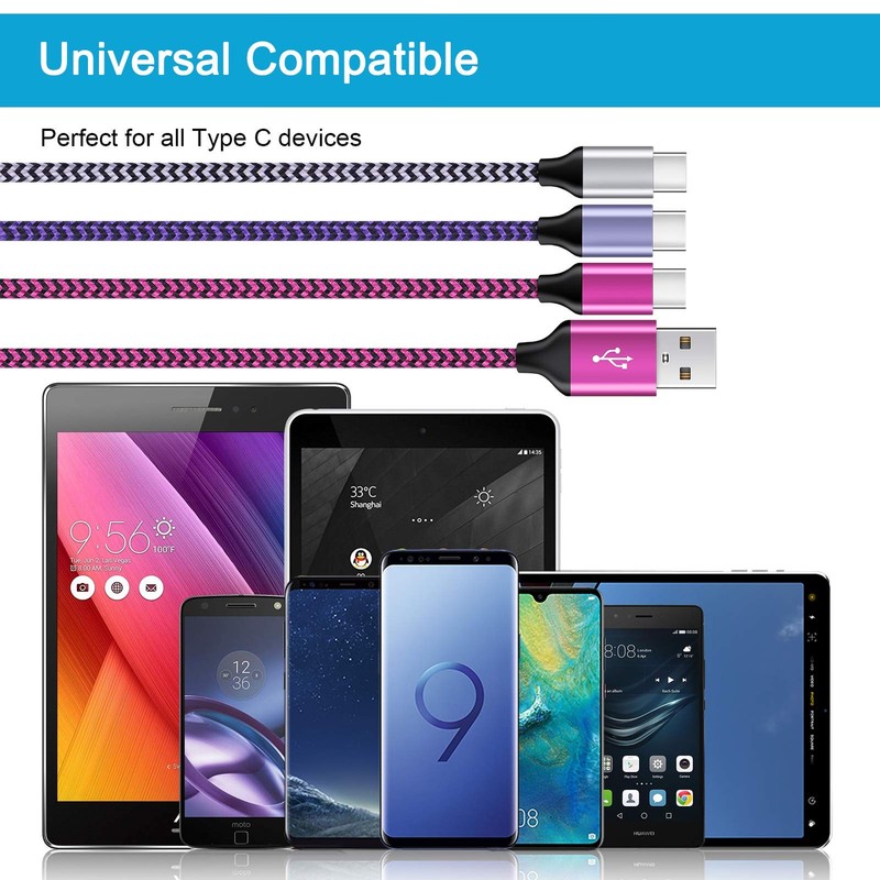 USB Cable Fast Charging Charger Cord 3 Pack Android Wire for Moto G Stylus/Pl... gallery