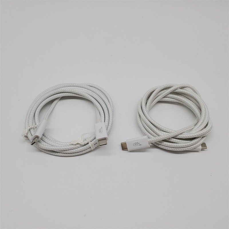 Belkin 60W Soft Braided USB-C to USB-C Cable 6.6ft White - 2 Pack