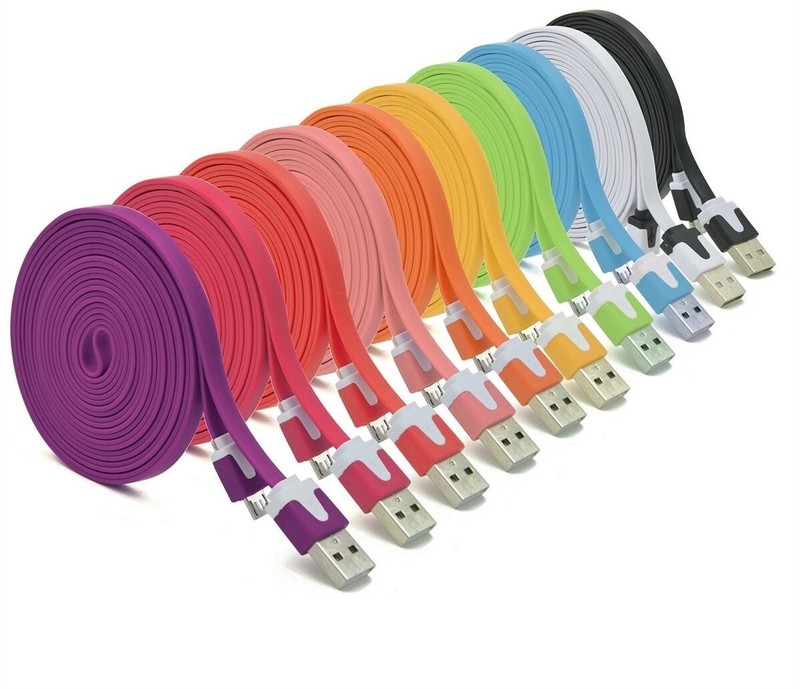 3 X 10FT flat noodle MICRO USB Charger Cable for SAMSUNG GALAXY S3 4 S6+ S7 gallery