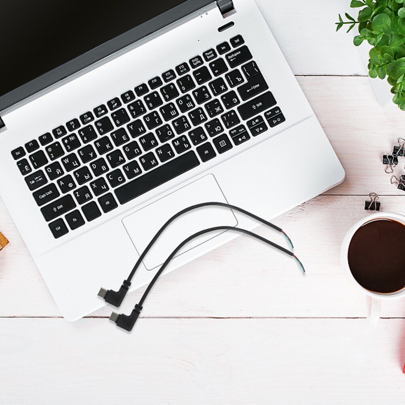 4 Pcs Type Plug USB Cable Data Wire Short Angled Right-angle Extension gallery
