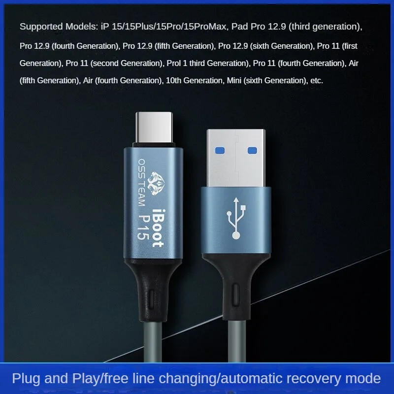 W235 Automatic Recovery Mode Flash Cable for IPhone 15 Data Transfer Charg Flash