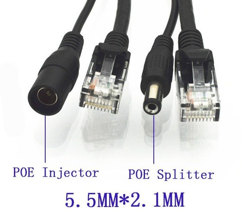 RJ45 Power Over Passive PoE Adapter Injector Splitter Kit PoE Cable 5V to 48V AU gallery