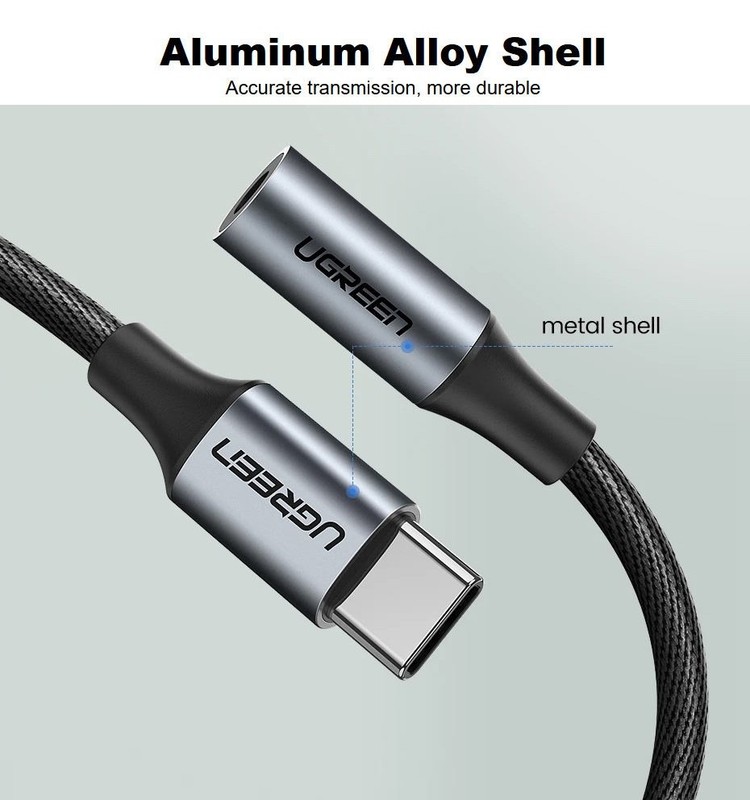 x2 UGREEN USB C to 3.5mm Audio Adapter Type-C Headphone Jack AUX Converter Cable gallery