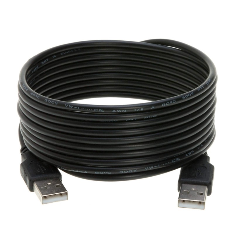 15FT USB A To A Cable 2.0 Male To Male Double Sided Cord Data Transfer Black gallery