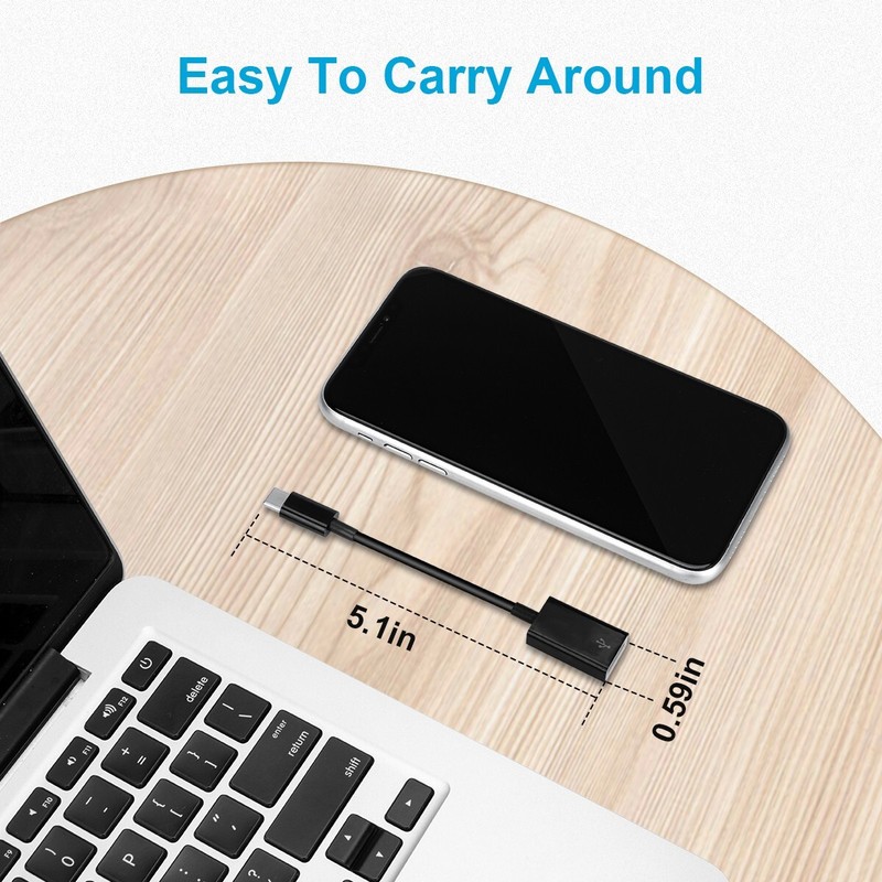 2PACK Type C OTG Cable USB 3.1 Male To USB Type-A Female Adapter Connector gallery