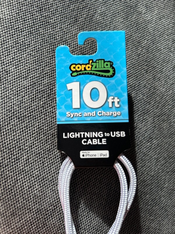 10ft Sync & Charge Cable- Lightning to USB-A (Made for Apple iphone/ipad/ipod) gallery