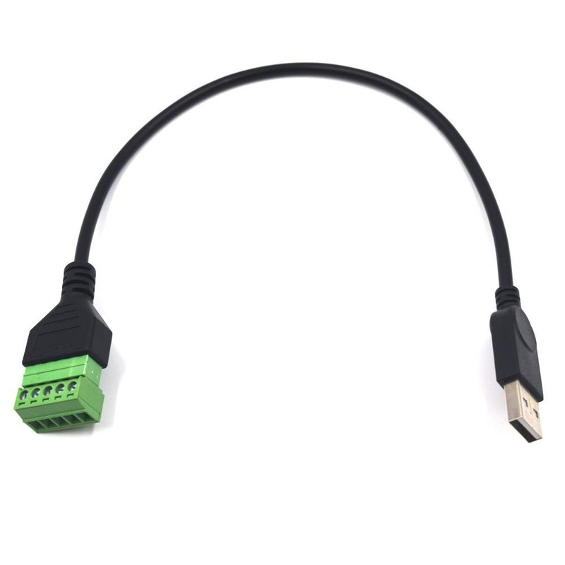 12″ USB 2.0 5 Pin Male Terminal Block Cable Solderless Adapter Connector