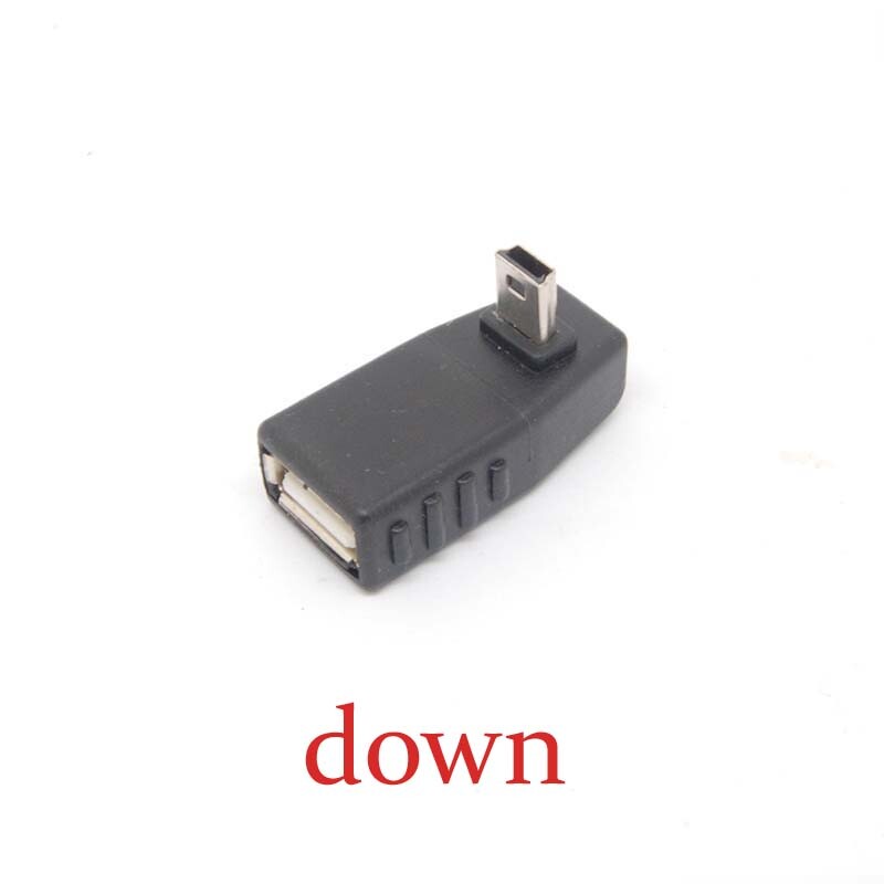 90 Degree down angle A Female to 5-pin B Male Mini USB OTG Host adapter USB2.0 gallery