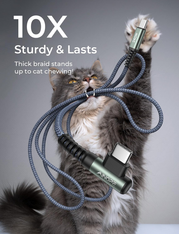 240W USB C to USB C Cable 6.6ft/2Pack, C to C Type Fast Charging Cable, USB C Ch gallery