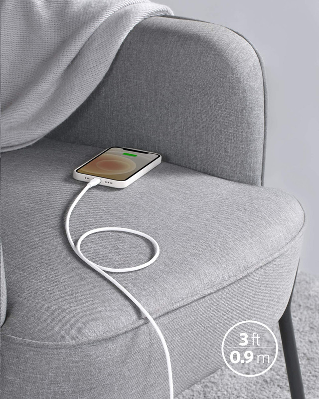 Anker 641 USB-C to Lightning Cable White MFi Certified (3ft, Flow, Silicone) gallery