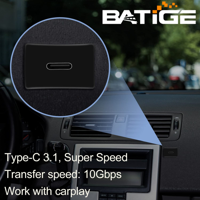 USB C 3.1 Panel Mount Extension Cable for Vehicles, 3Ft gallery