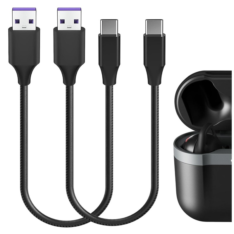 USB-C Earbuds Charger Cable 1ft 2Pack Fast Charging Compatible Skullcandy