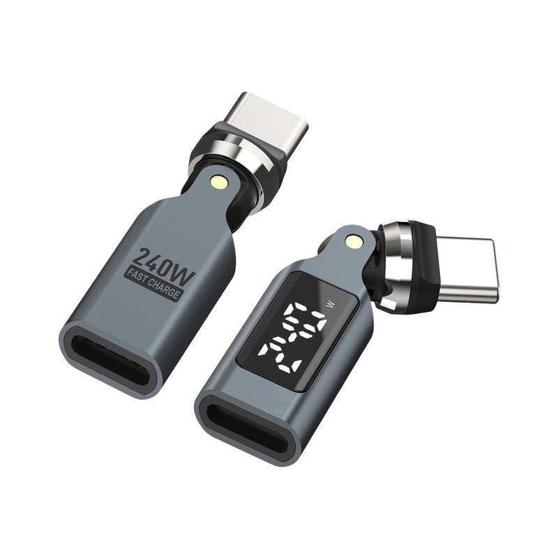 540deg Rotatable USB C Connector Compact Size 4x1x1cm 240W Fast Charge 480Mbps gallery