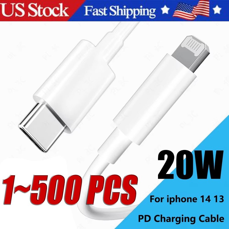 Fast Charger Cable Type USB C PD lot Cord to For iPhone 14 13 12 11 Pro Max XR