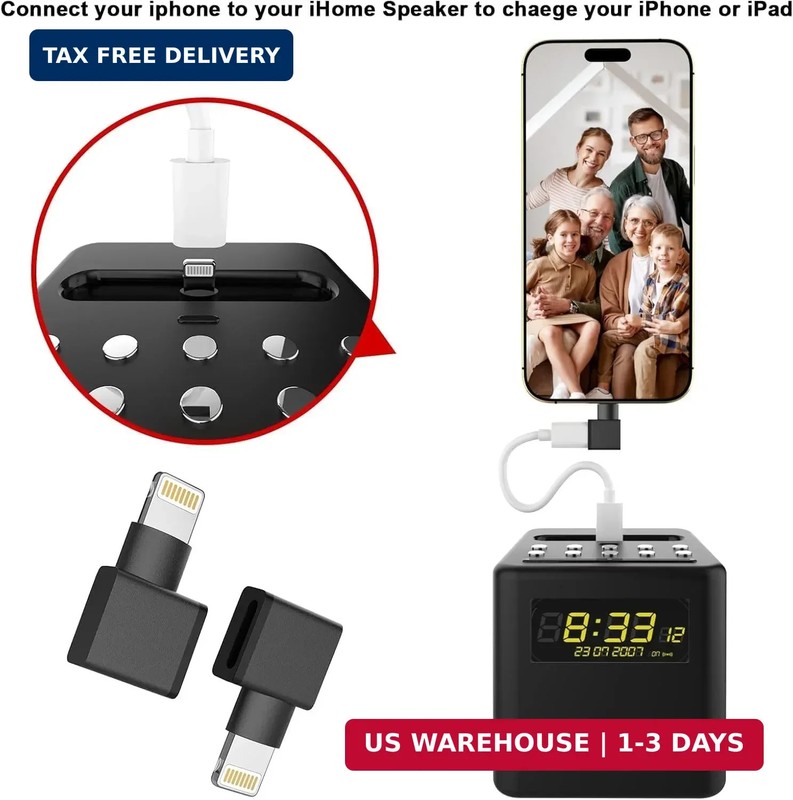 [Apple MFi Certified] Lightning Extender Adapter for iPhone Charger,2 Pack 90 De gallery