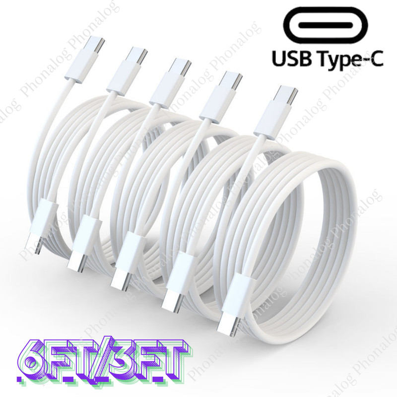 5x 60W USB-C to USB-C Cable Fast Charger PD Nylon Cord iPhone 16 15 17 Samsung