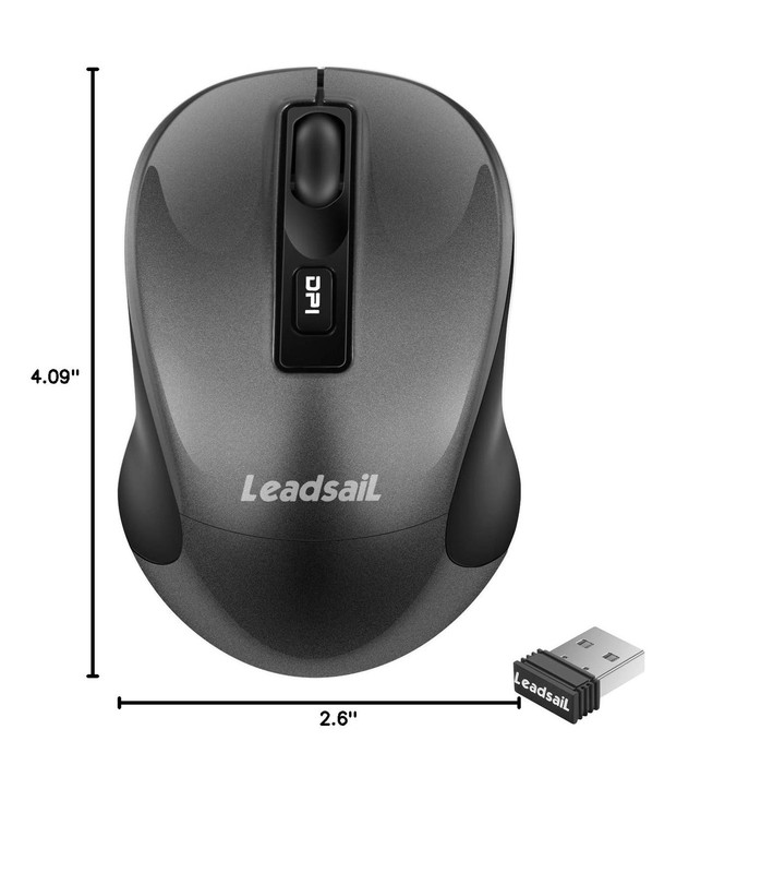 Leadsail Wireless Slim Cordless Mouse, 2.4G USB Mouse for Laptop, Desktop, Ma... gallery