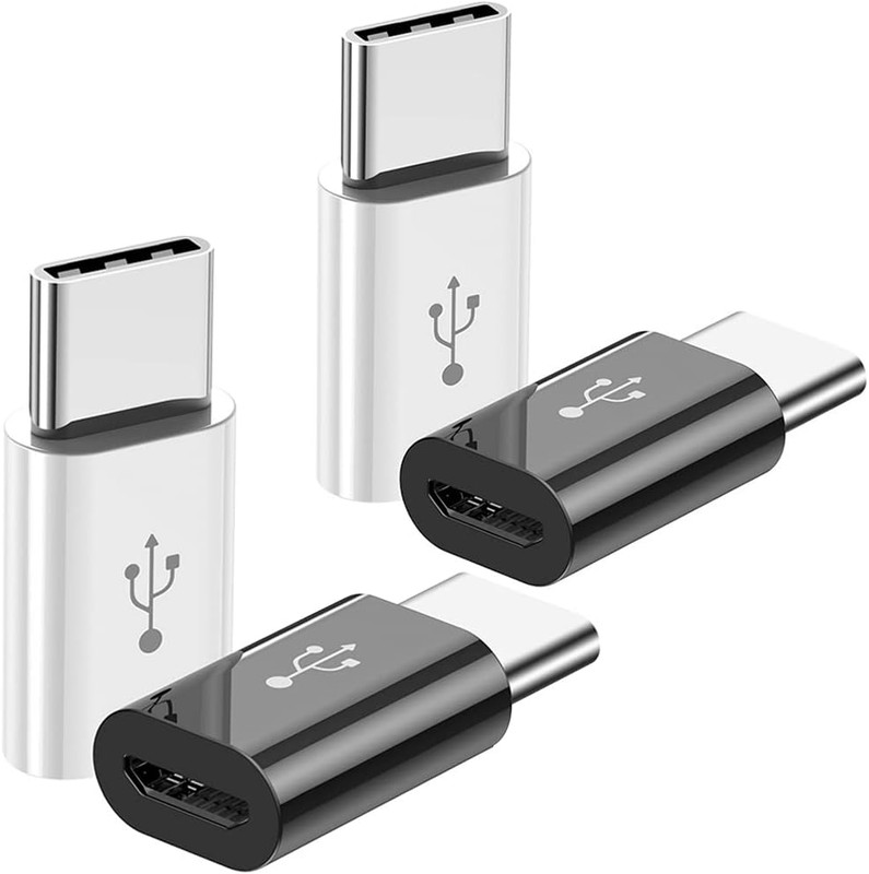 Adapter Micro USB to USB C (4 Pack), Micro-Usb Female to USB-C Male OTG Adapter gallery