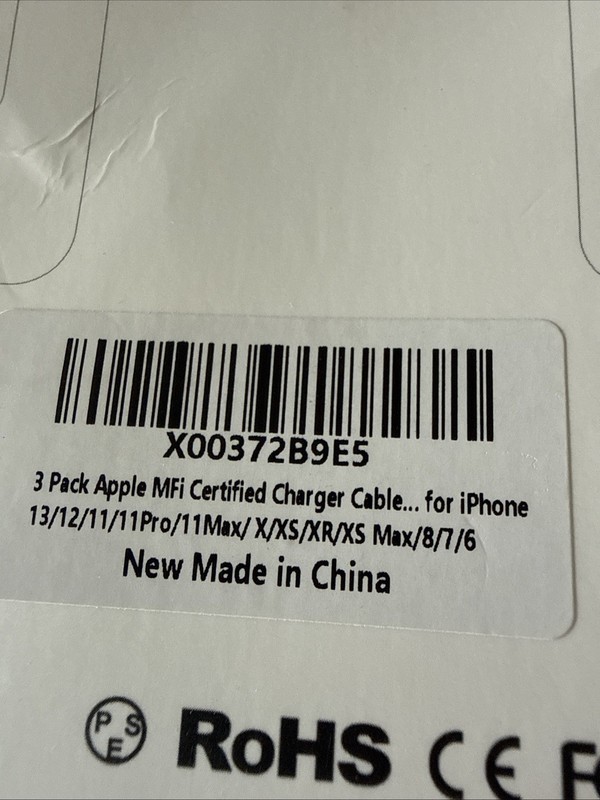 Cell charger 8 pin To USB Cables 2, 1 to to C New In Box 5.5 Feet Each gallery