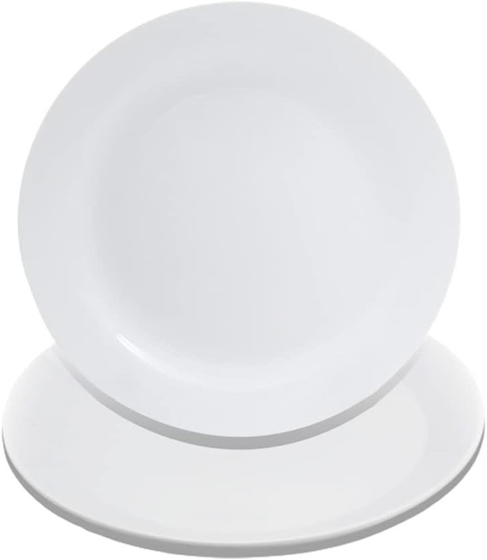 MR.R Sets of 2 Sublimation Blanks White Ceramic Flat Plate with Stand,Porcela... gallery