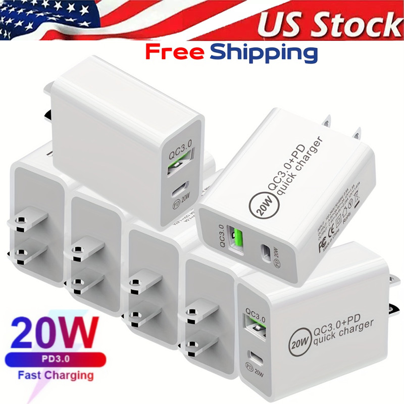 For iPhone 14 13 12 11 20W Fast Charger Block USB Type C Wall Power Adapter Lot