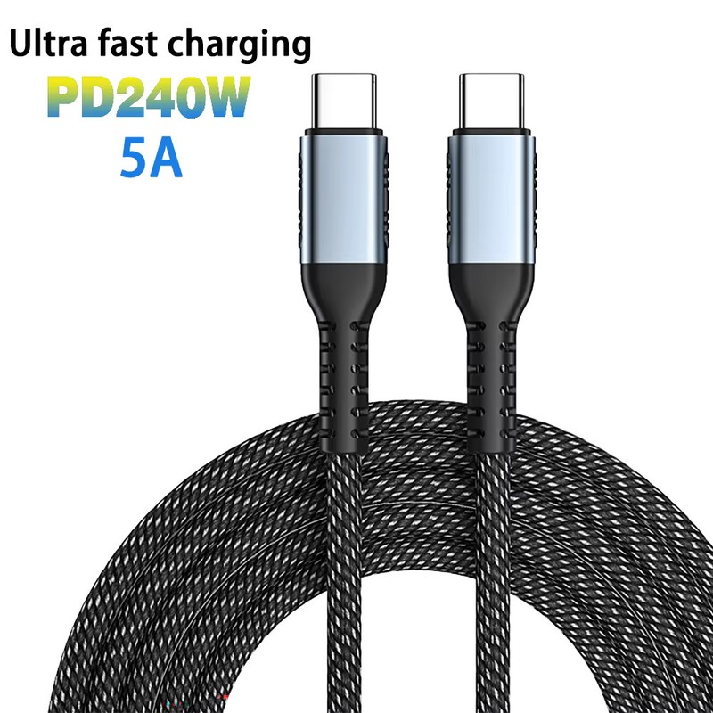 240W USB-C to USB-C Fast Charging Cable 100W PD E-Marker for iPhone 15 MacBook gallery