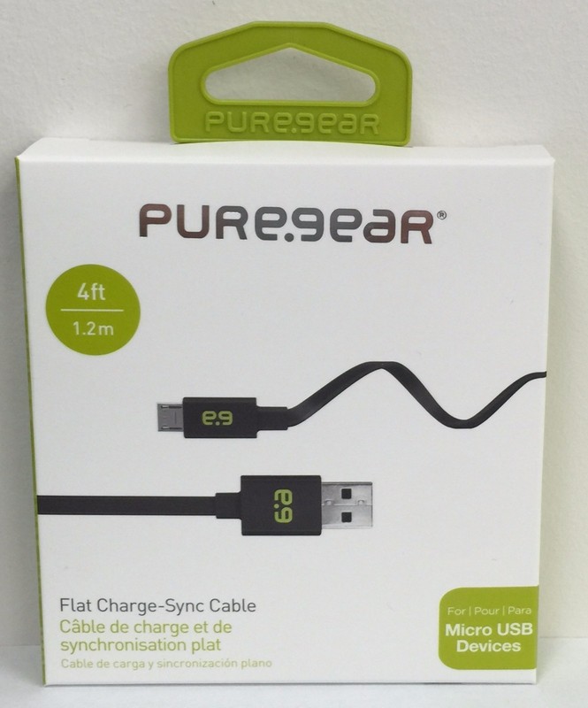 20x Wholesale Lot of PureGear Micro USB Flat Charge-Sync Cable 60695PG Black