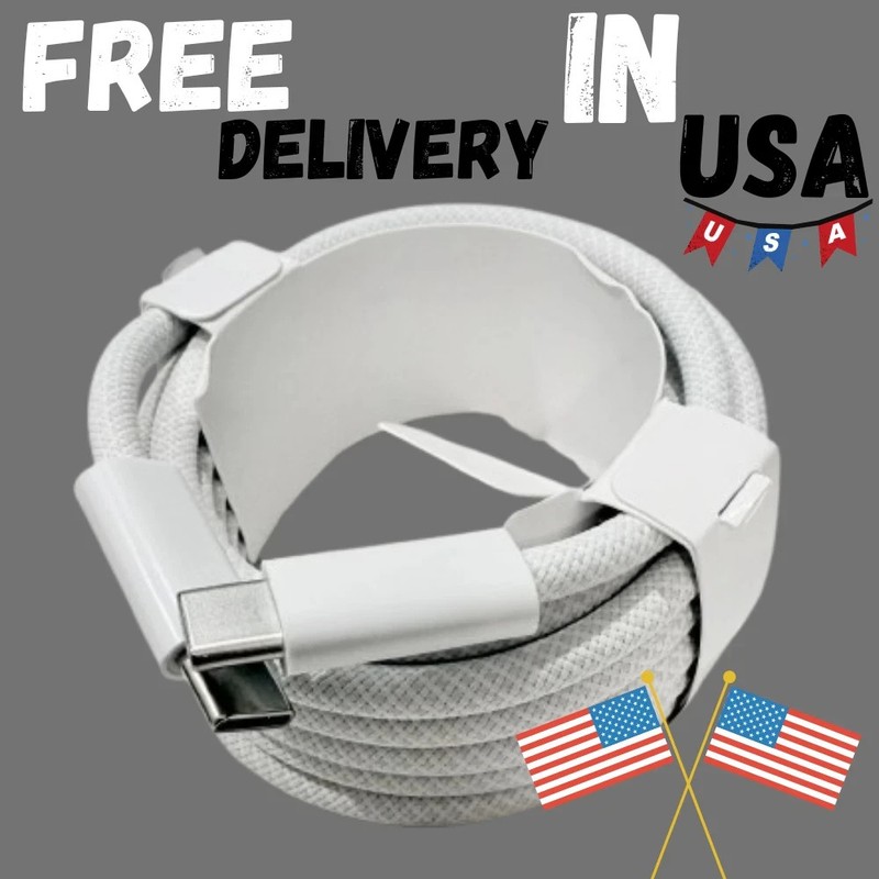 Apple 240W USB-C Braided Charge Cable 2M Ivory for iPhone 15 16 17 iPad MacBook