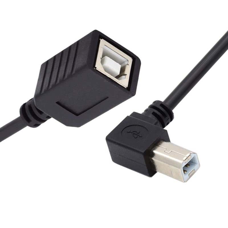 USB 2.0 B to Female Extension Cable Right Angled 90 Degree 20cm for Printer S…