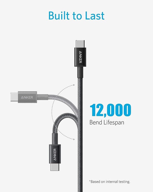 Anker USB C Cable 100W 10ft, USB C to USB C Cable USB 2.0, Type C Charging Cable gallery